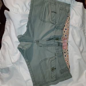 Pair of Olive Green size 7 Hollister Shorty Shorts